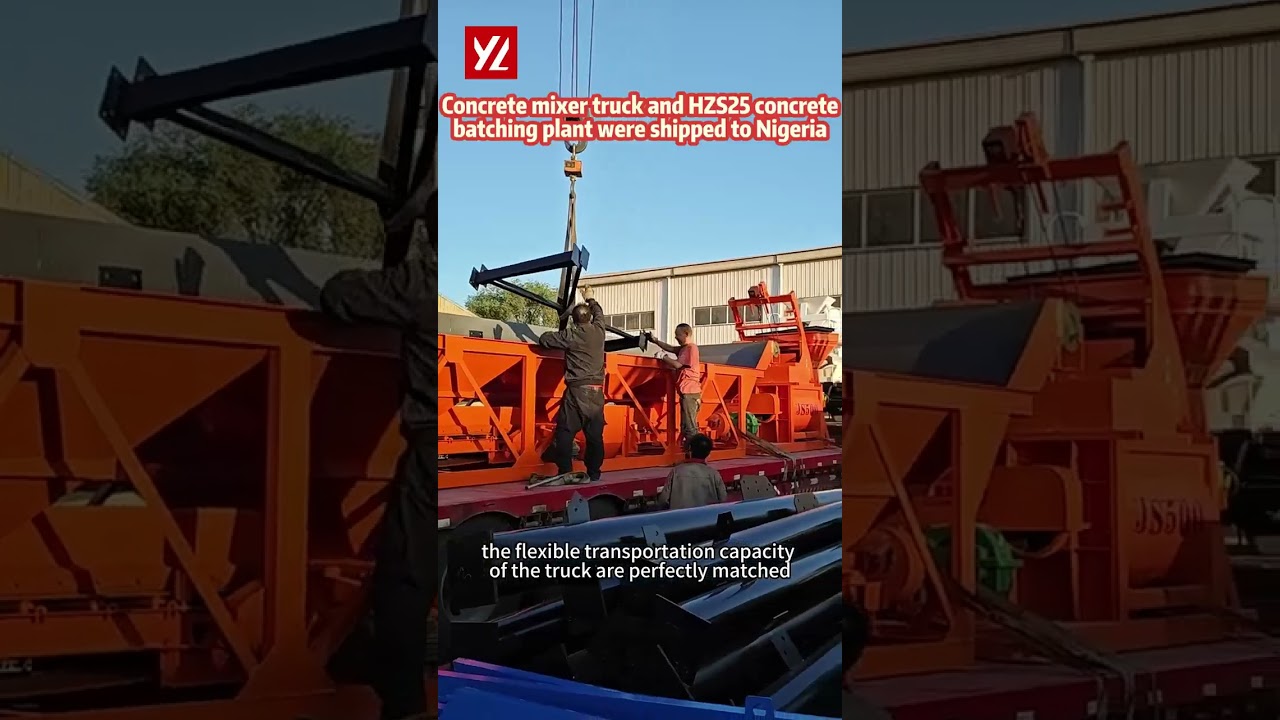 203  Yili HZS25 concrete batching plant is delivered to Nigeria #nigeriaconcretebatchingplant