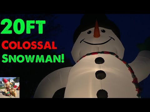 NEW FOR 2021 Christmas Inflatable colossal 20ft snowman! |4K|