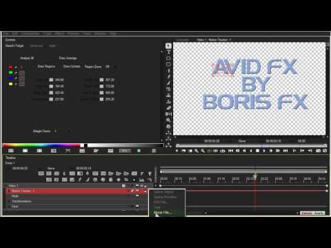 Motion Tracking with Titles in Avid FX