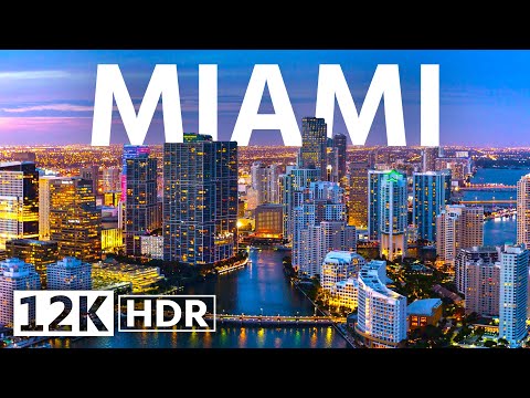 Miami, Florida 12K Video ULTRA HD HDR 120 FPS • The Magic City in Drone (GTA 5)