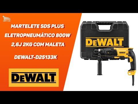 Martelete SDS PLUS Eletropneumático 800W 2,6J 2Kg  com Maleta - Video