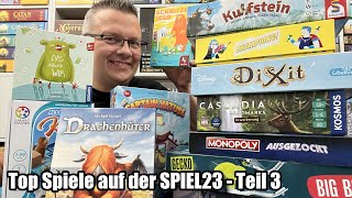 Highlight und Top Spiele auf der SPIEL23 - Bereich Kinderspiel und Familienspiel Teil 3