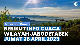 Prakiraan Cuaca Jumat 28 April 2023, Wilayah Bogor, Bekasi, Depok Hujan Sedang