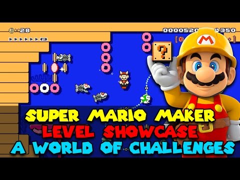 Super Mario Maker - Level Showcase - A World of Challenges For BTG!