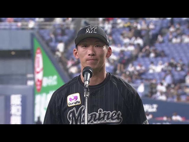 マリーンズ・高部瑛斗選手ヒーローインタビュー 4月24日 オリックス・バファローズ 対 千葉ロッテマリーンズ