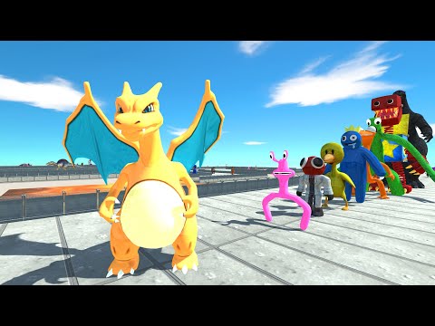 Charizard vs Heisei Godzilla LAVA DEATH RUN - Animal Revolt Battle Simulator