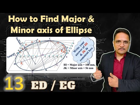 How to find Major and minor axis of ellipse Ellipse EngineeringCurves EngineeringGraphics