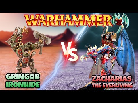 Warhammer Fantasy 6th Edition Battle Report | Grimgor Ironhide VS. Zacharias The Everliving