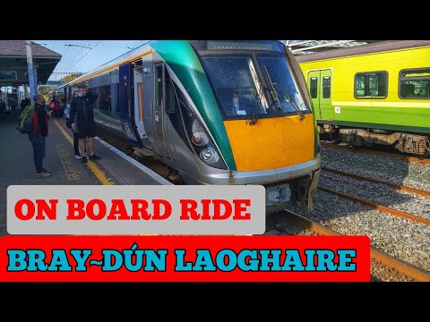 Ride on IÉ 22000 class InterCity train 22203 From Bray~Dún Laoghaire  4/4/2021