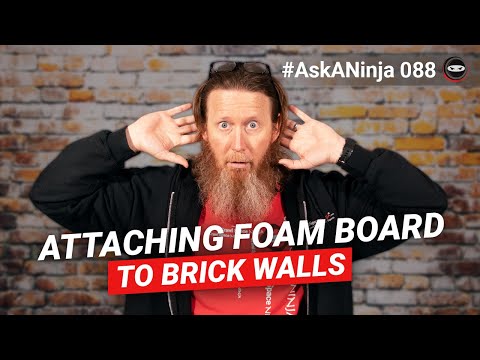 Part of a video titled Best Way to Attach Foam Board to a Brick Foundation - YouTube