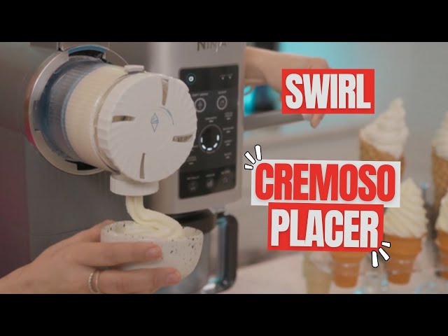 Vídeo relacionado con Ninja CREAMi Scoop & Swirl máquina de helados y máquina de yogurt helado con 2 tarrinas, 13 funciones, prepara helado, helado cremoso, gelato, sorbete, batido y más, opción de extras, Plata, NC701EU