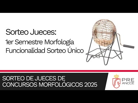 Sorteo Jueces de Concursos 2025: 1er Semestre Morfología - Funcionalidad Sorteo Único