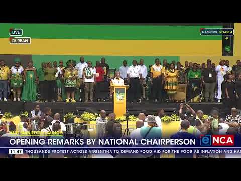 ANC Manifesto Launch Opening remarks by national chairperson