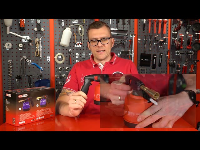 Video Teaser für KS TOOLS 903.5902 Universal-Kartuschenlötgerät mit Piezo-Zündung, rot