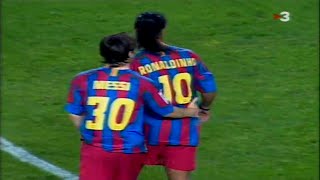 Prime Ronaldinho & 18 Year Old Messi ● MAGIC Show Vs Osasuna 2005