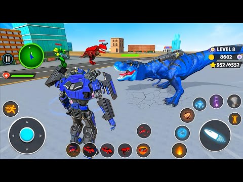 Dino Robot Transformation Jet Bike Car Dinosaur Robot Game New Mega Robot Fight - Android Gameplay 