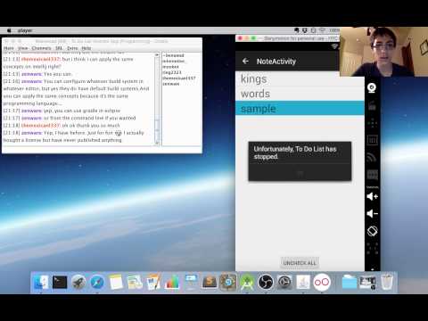 Coding an Android To Do List App Part 9