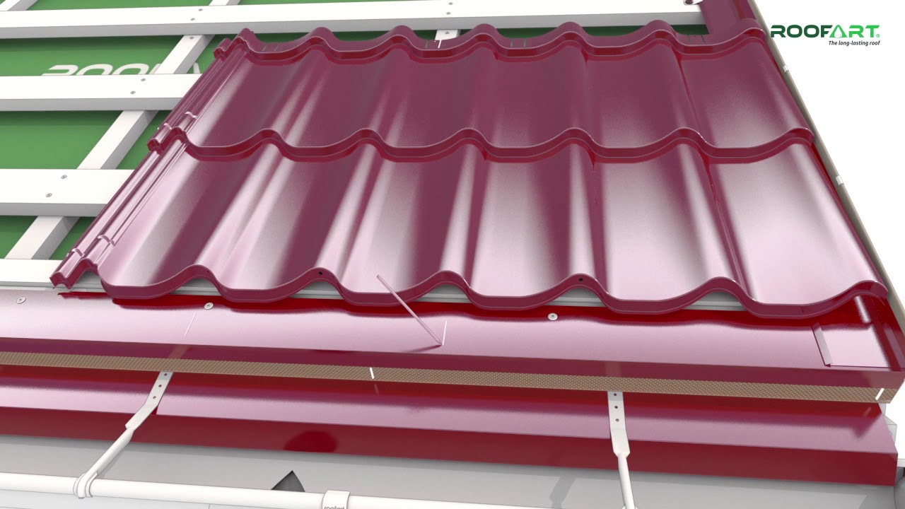 Umbrella® Double-modular metal tile - Mounting guidelines for double pitched roof