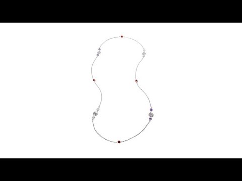 Jade of Yesteryear Multicolor Jade 36" Station Necklace