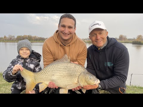 FOGTAM EGY 10 KILÓS PONTYOT | Közös horgászat Döme Gáborral és kisfiával, Viktorral