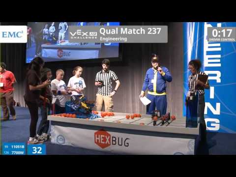 VEX Worlds 2016 - VEXIQ Elementary School - Engineering - Qual 237 (11051B 7700W) 59