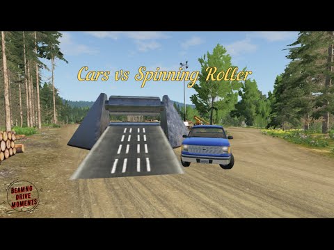 Cars vs Spinning Roller #1 – BeamNG.Drive