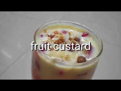 Fruit custard recipe | healthy desert recipe | how to make custard
