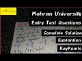 MUET Entry Test Questions||Mehran University Questions With Solution|| By Zain Umrani