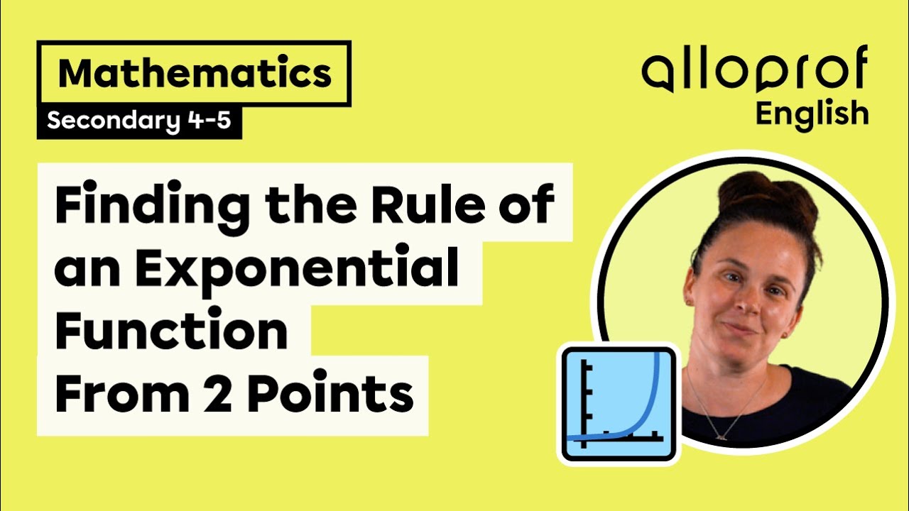 Finding the Rule of an Exponential Function From 2 Points