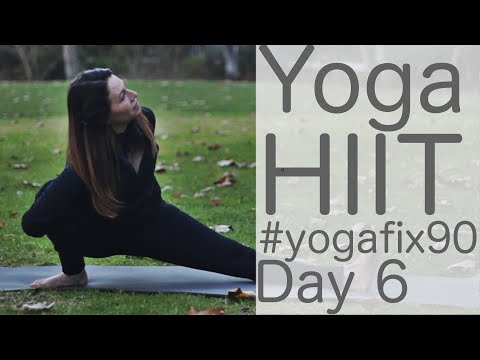 30 Minute Yoga HIIT Yoga fix 90 Day 6 (Cardio Workout) | Fightmaster Yoga Videos