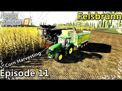 Farming Simulator 19 Timelapse - Felsbrunn Episode 11 HARVESTING CORN #fs19 #JesseEder