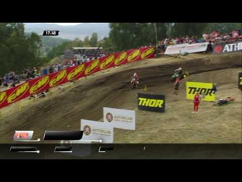 Henry Jacobi passes Tom Vialle - MX2 Race 2 - MXGP of Czech Republic 2019