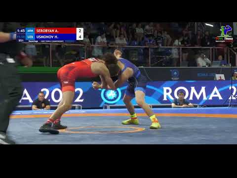 REPECHAGE FS 55KG |SEROBYAN A. (ARM) VS USMONOV H. (UZB) | CADET WORLD WRESTLING C'SHIP ROMA 2022 |