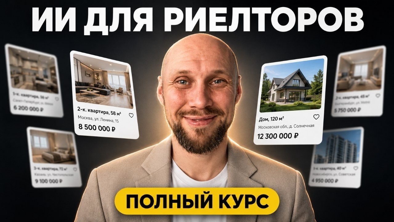 ПОЛНЫЙ КУРС: Нейросети для рилеторов, строителей, застройщиков
