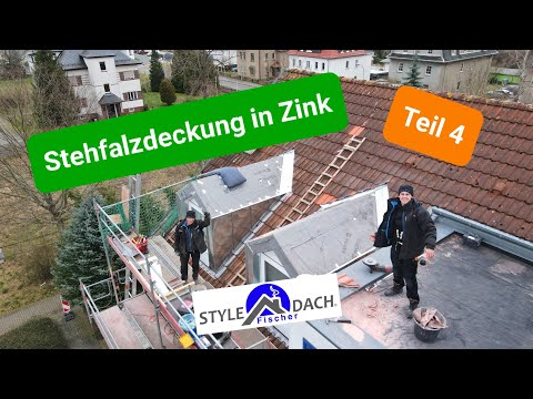 Zink Stehfalzdeckung - Teil 4 - Spenglerarbeiten in Colditz