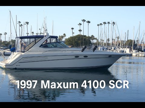 1997 Maxum 4100 SCR – Spacious Diesel Express Cruiser w/ Camper Enclosure  by South Mountain Yachts