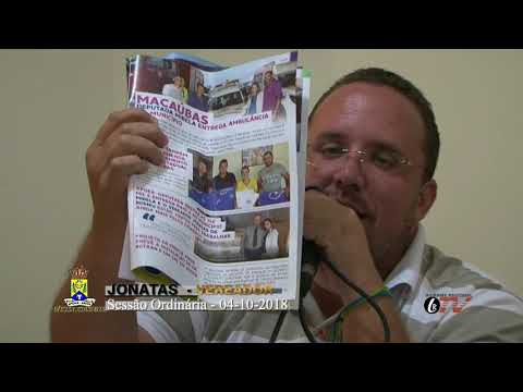 VEREADOR JONATAS NA SESSÃO DE 04 10 2018 APORÁ BA