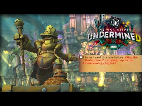 How To Unlock the Undermine Campaign Skip| The War Within Undermine Cinematic | WoW 11.1