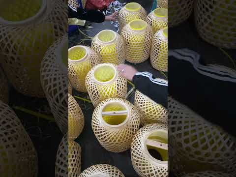 Hand-Woven Bamboo Pendant Lampshades — Inside Our Guzhen Factory