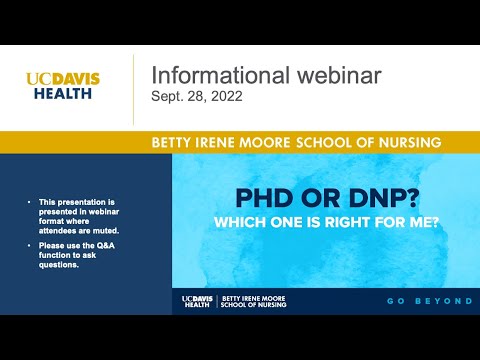 Webinar: Ph.D. or D.N.P.? Which one is right for me?