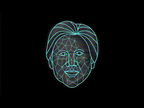 Female Human Face Recognition Low Polygon Hologram 2D Animation