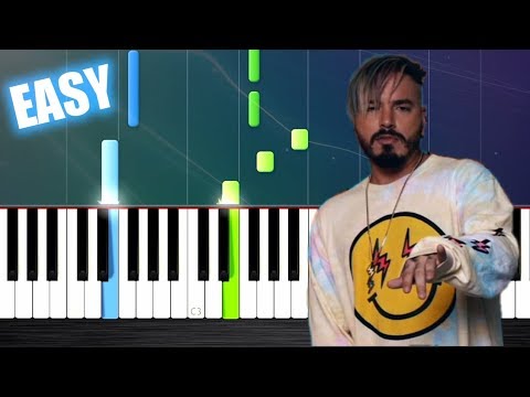 J. Balvin, Willy William - Mi Gente - EASY Piano Tutorial by PlutaX