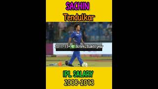 Sachin Ramesh Tendulkar IPL SALARY FROM 2008-13| #shorts #cricket #ytcricket