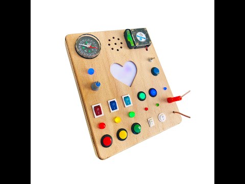 Toddler Busy Board Led Switch Toy Activity Board with Sound