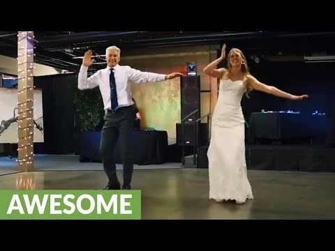Father & daughter pull off epic surprise dance at wedding reception