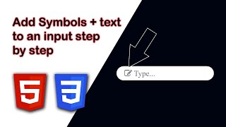 Add Symbols to Input Box Placeholder | HTML &  CSS Beginner Tutorial