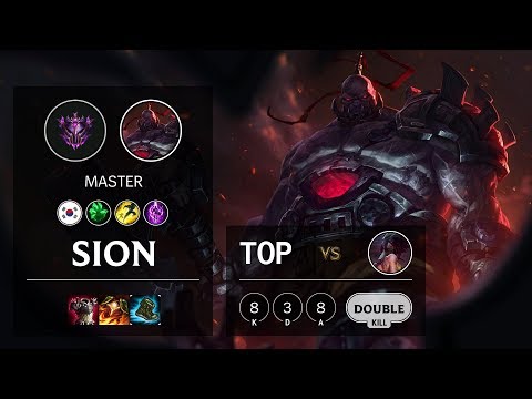 Sion Top vs Akali - KR Master Patch 10.8