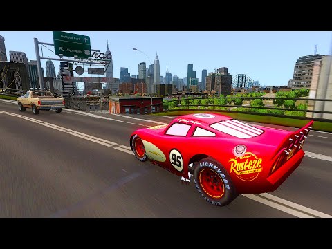 Crazy Lightning McQueen Crashes - GTA 4 Real Car Crashes Ep.27