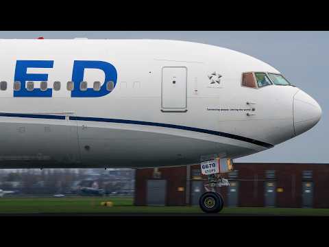 Planes Battle HEAVY WINDS in Amsterdam | CINEMA QUALITY Plane Spotting