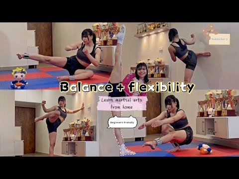 30 Min Martial Arts Flexibility & Balance Workout | Home Training for Beginners l fat loss l mma